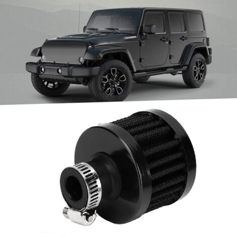 Mini filtro di aspirazione dell'aria da 13 mm/0,5 pollici sfiato del basamento accessorio universale per auto Noire