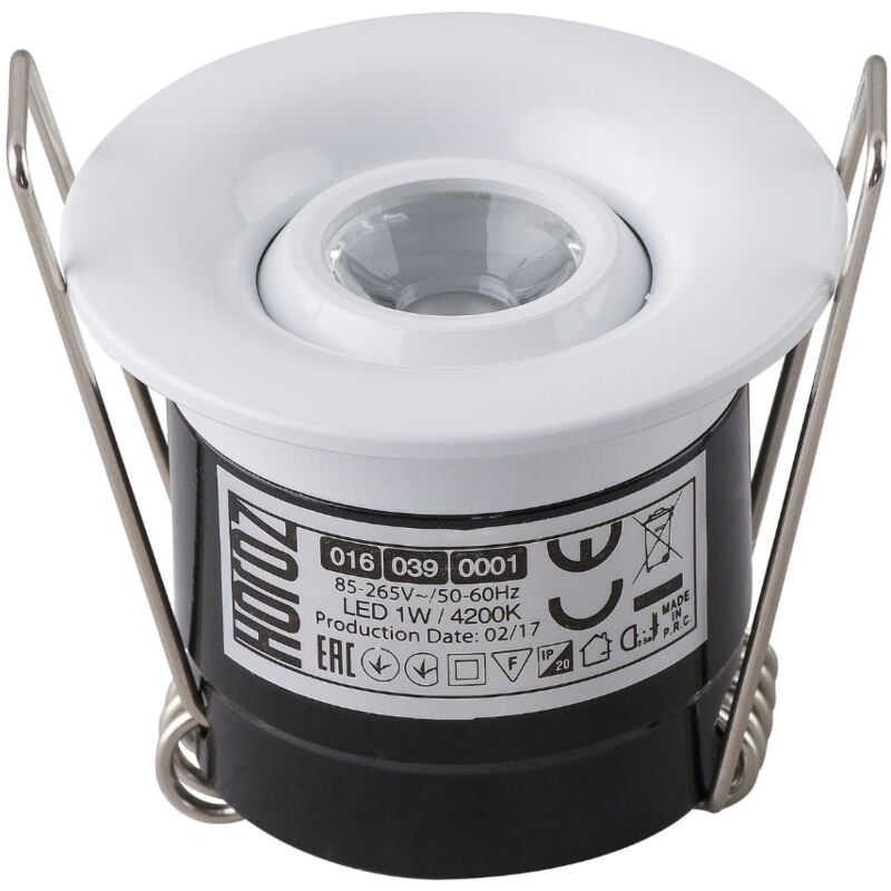 

Mini foco LED 1 W ajustable redondo blanco