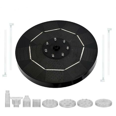 Mini fontaine d&39eau solaire flottante pour piscine, cascade, décoration de jardin, bain d&39oiseaux en plein air, cour d&39eau,transparent nozzle,République tchèque