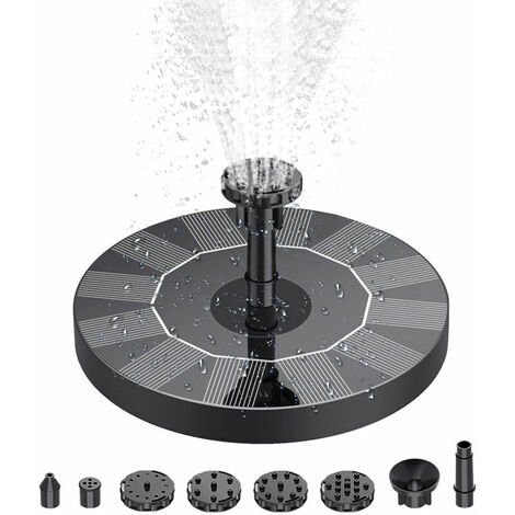 Mini Fontaine Flottante Solaire De Jardin, Pompe De Fontaine Solaire, Fontaine Exterieure De Bain D'oiseaux En Plein Air, 1W
