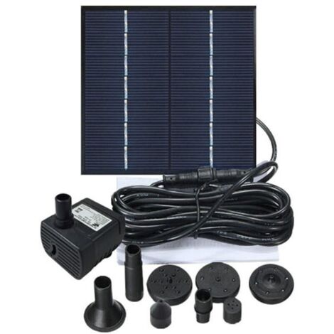 Mini fontaine solaire 1.2W 180g - Parc paysager - Design discret - Fonctionnement autonome et silencieux