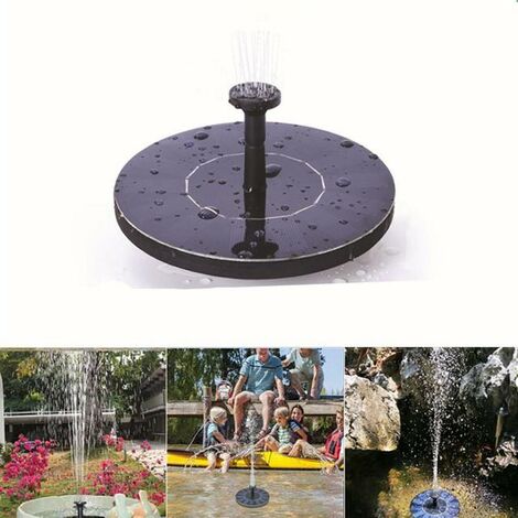 Mini fontaine solaire flottante de jardin, décoration d&39étang de piscine, décoration de cascade extérieure,13.5x13.5x3.8cm