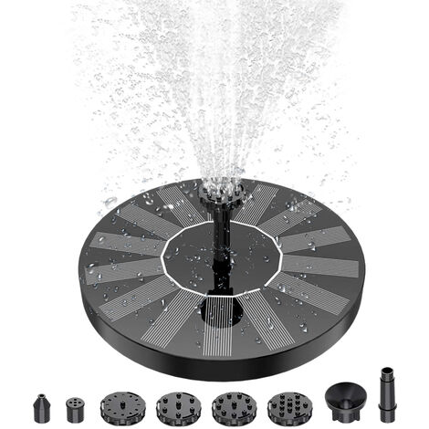 Mini fontaine solaire flottante pour le jardin, pour l'extérieur, pour le bain des oiseaux, 1.4W - 1.4W
