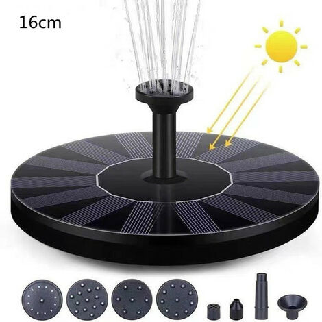 Mini fontaine solaire flottante pour piscine, étang, cascade, décoration de jardin, bain d&39oiseaux en plein air,16cm