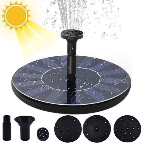 Mini fontaine solaire flottante pour piscine, étang, décoration de jardin, bain d&39oiseaux, pompe à eau,black
