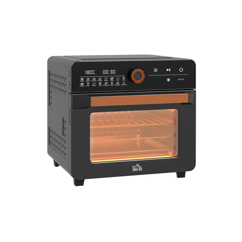 Mini - four 3 en 1 avec circulation d'air, poêle à frire, minuterie, 40°C - 220°C, mini - four 20L avec gril, plaque de cuisson, bac à miettes