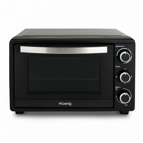 Mini four électrique 25L – 1500W – 4 modes de cuisson – Température jusqu’à 230°C – Minuterie 60 min avec arrêt automatique – Hkoenig