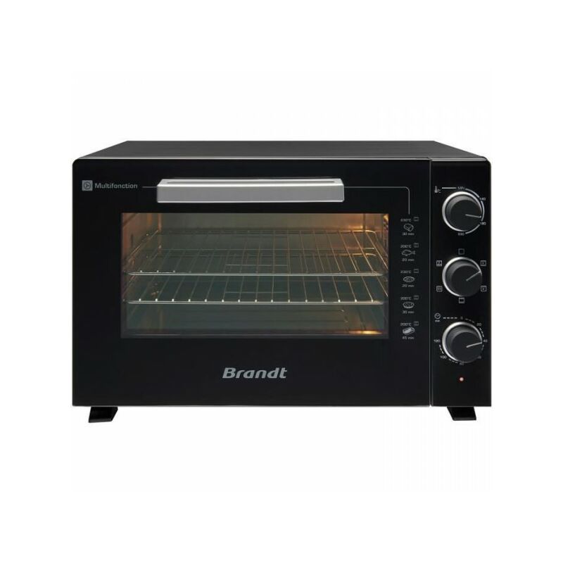 Mini Four Electrique Brandt Four multifonction 46L 1800 Watts tournebroche FC469MUB noir