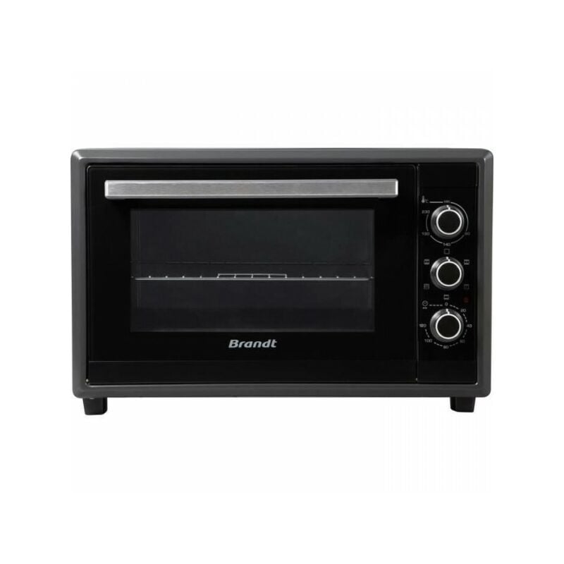 Mini Four Electrique BRANDT Four multifonction 55L 2200 Watts tournebroche FC55MUBSL noir