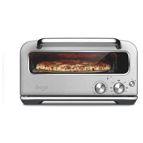 Mini four grill à pizza 2350 W – Cuisson parfaite – Compact et élégant – Pour pizzas jusqu'à 12 pouces – Argent