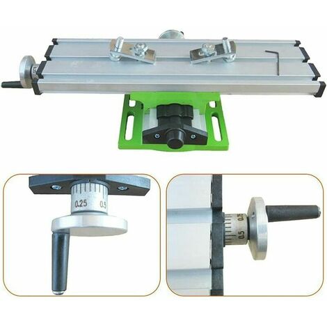 Mini Fraiseuse,Multifonctionnelle Table De Perçage Transversale Ajustable,Mini Fraiseuse Table,Table De Glissière De Forage Composée De Fraiseuse Pour Perceuse D'établi De Bricolage,310x90 Mm