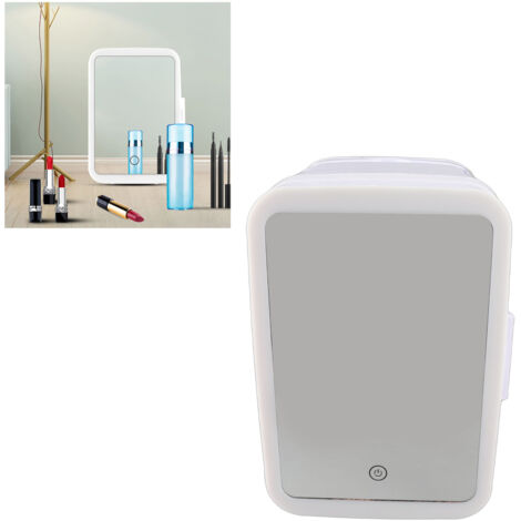 Mini Frigo Portable Cosmétique ABS 12V Compact Silencieux Voyage Camping Voiture Température Double 17x23x24.5cm