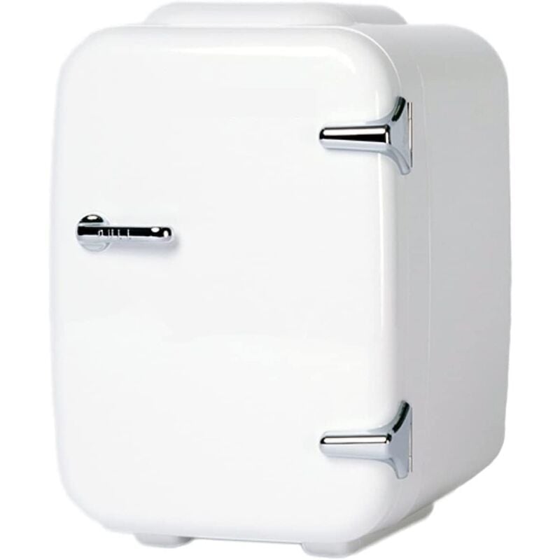 Image of Minkurow - Mini frigorifero - Piccolo frigorifero da 4 litri, Mini frigorifero per camera da letto, Frigorifero retrò, Mini frigorifero cosmetico,