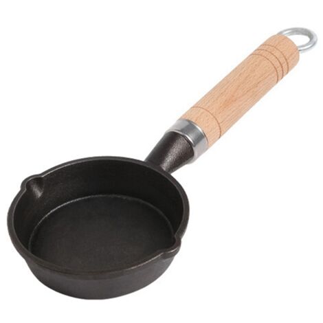 Mini Frying Pan Even Heating Non Stick Coating Cast Iron Small Egg Pan for Home Camping Travel