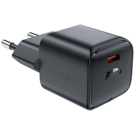 Mini GaN PD 20W USB-C-Wandladegerät Schwarz