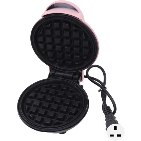 Mini Gaufrier Double Face Multifonction pour Sandwichs et Toasts, Prise UK 220V Rose
