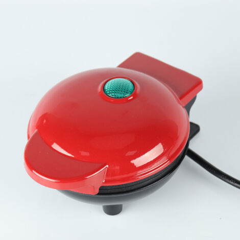 Mini gaufrier pour gaufres, frites et chaffles. Facile à nettoyer, surface antiadhésive, rouge, 110 V. - AquaForge