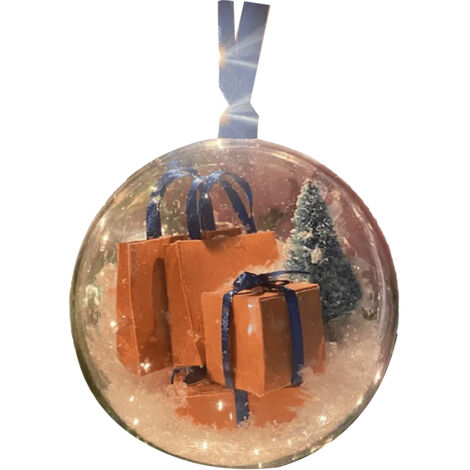 Mini-Geschenkbox aus PVC, 8 cm, mit bunten Schleifen – Lustige Dekoration für Weihnachten und Halloween – Stil 5