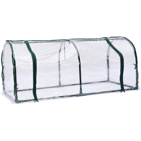 Mini-Gewächshaus aus PVC mit Metallrahmen – Modell 1,2 x 0,6 x 0,5 m für Gärten und Blumentöpfe