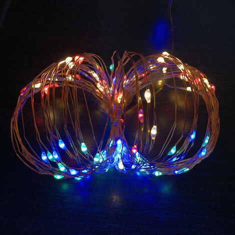 Mini Ghirlanda LED 5V luci per decorazioni Natalizie con cavo USB Multicolor