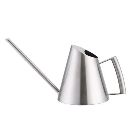 Mini-Gießkanne 400 ml, gebürsteter Edelstahl, für drinnen und draußen