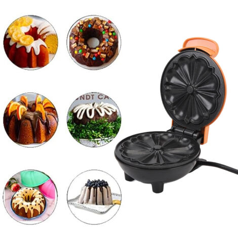 Mini gofrera – 350 W, doble cara, antiadherente, eléctrica, para postres, aperitivos y desayunos en casa – ABS