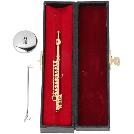 Mini-Goldflöte, Modell 11 cm, Miniatur-Musikinstrument, Heimdekoration, Geschenk
