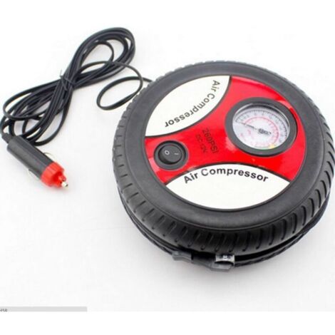 Mini gonfiatore per pneumatici auto - Compressore d'aria portatile 12V - Pompa d'aria per auto - Con adattatore per accendisigari