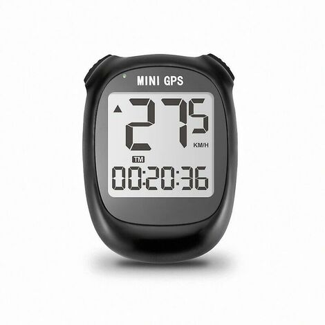 Mini GPS Ordinateur de vélo Compteur de vitesse GPS Compteur de vélo sans fil Compteur kilométrique Compteur de vitesse de vélo (Noir)