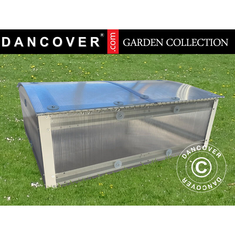 Mini Greenhouse cold frame 0.93 m², 0.93x1x0.38 m, Silver