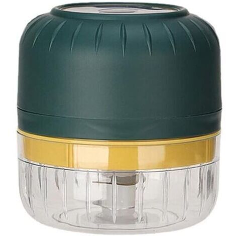 Mini hachoir à viande électrique USB sans 100 ml - Presse à ail - Hachoir à légumes - Hachoir de cuisine - Vert，18.818.89.5cm