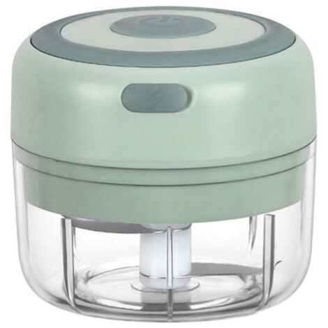 Mini hachoir électrique domestique à ail, hachoir à légumes avec deux lames, mini hachoir pour ail/oignons/légumes/salade/poivrons