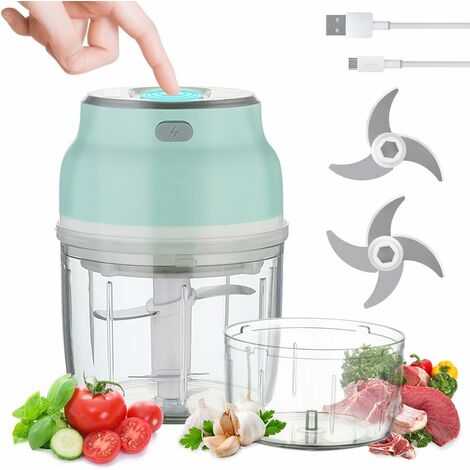 Hachoir à oignons électrique 350 ml, USB - Petit hachoir à oignons  électrique - Hachoir à ail - Pour la viande, les oignons, l'ail :  : Cuisine et Maison