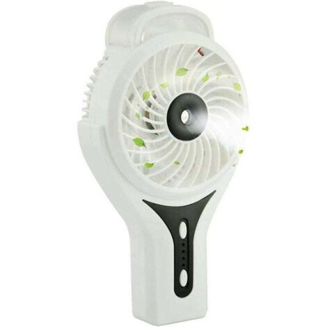 Mini-Hand-USB-Nebelventilator mit persönlichem Kühlnebel-Luftbefeuchter, wiederaufladbarer Batterie, Kühlventilator für Zuhause (weiß)