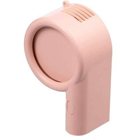 Mini Handheld Fan Collier portable personnelle rechargeable ventilateur réglable vitesses USB 800mAh bureau Eventail pour enfants Femmes Hommes Rose