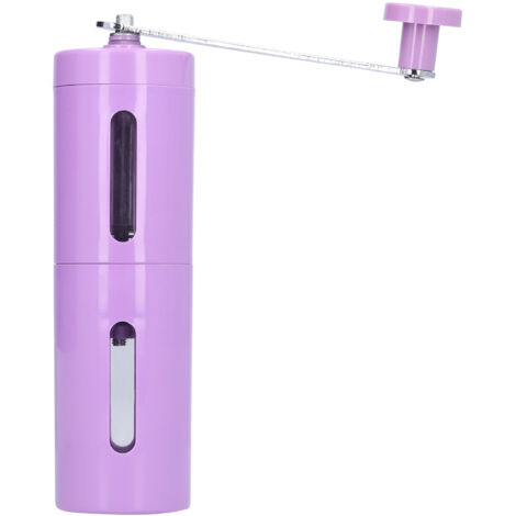 Mini-Handkaffeemühle mit Kurbel für Kaffeebohnen und Gewürze – Lila