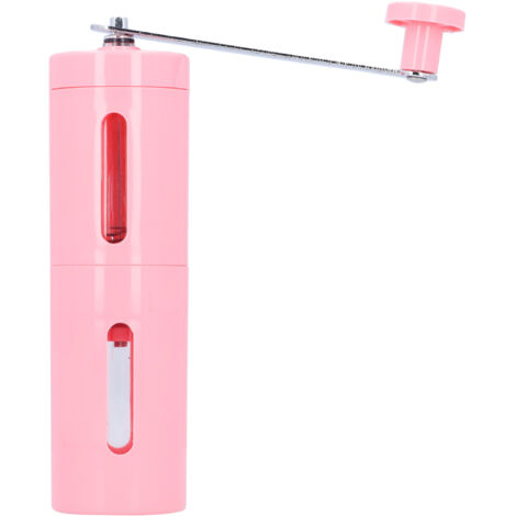 Mini-Handkaffeemühle, tragbar, für Kaffeebohnen und Pfeffer, rosa, für den Heimgebrauch