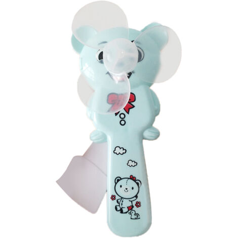 Mini-Handventilator in Bärenform, tragbar, blau, für Reisen und Sport