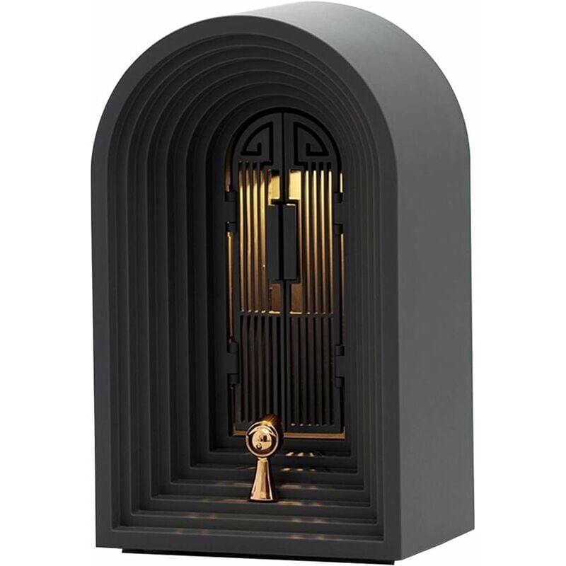 SNQ - Mini haut-parleur Bluetooth avec lampe de bureau - Lampe de chevet portable - Petit haut-parleur - Lecture led réglable - Lampe de table pour