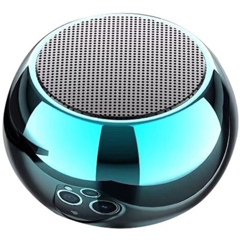 Mini haut-parleur portable sans fil Bluetooth, haut-parleur portable sans fil étanche avec caisson de basses, bleu clair