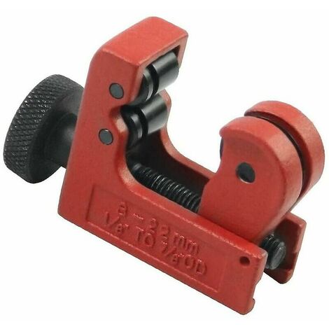 Mini herramienta de plomería, cortador de tubos de metal de cobre, cortador de tubos (rojo)