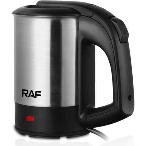 Mini hervidor de agua – 0,5 l – Acero inoxidable – 1000 W – Apagado automático – Portátil para viajes y café