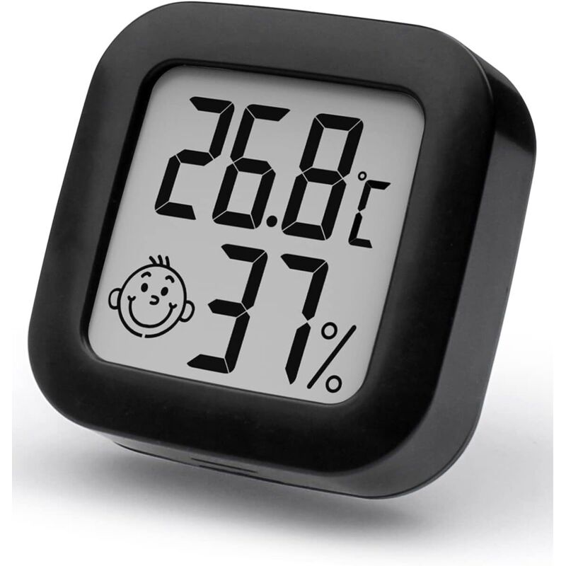 Mini High Precision Digital Indoor Thermometer Hygrometer, Temperature and Humidity Monitor, Thermo Hygrometer Comfort Level Indicator (2 pieces)