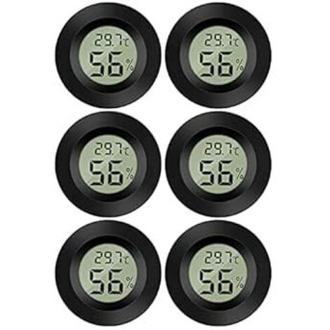 Mini higrómetro digital termómetro medidor de temperatura y humedad para sala de estar de invernadero interior -50 °C  70 °C (6 PCS B)