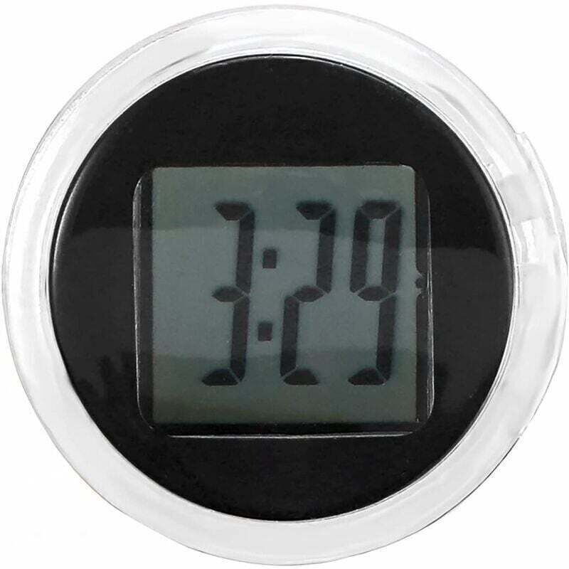 Mini horloge de moto universelle montre étanche Stick-On moto horloge numérique Dia. 1.1" (2 pièces),de