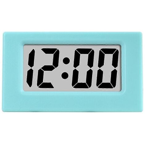 Mini-horloge électronique numérique à écran LED, réveil de bureau bleu