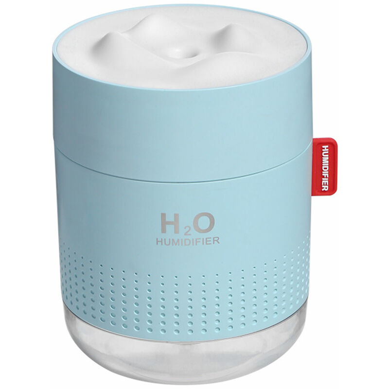 

Mini humidificador de carga USB para estudiantes, dormitorio, oficina, escritorio, mudo, lindo humidificador de montana de nieve, Azul