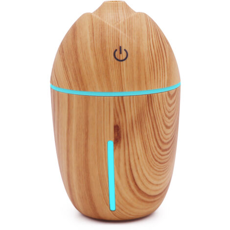 Mini humidificador USB para coche – Difusor con efecto madera, lámpara aromática, elegante regalo para el Día de la Madre