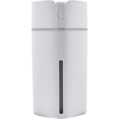 Mini Humidificateur USB Blanc Rechargeable avec Lumière LED, Brume Froide Silencieuse pour Chambre, Bureau et Plantes