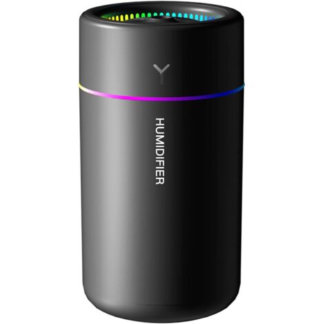 Mini humidificateur USB de bureau avec lumière d'ambiance colorée et fonction de brumisation silencieuse  mini humidificateur d'air portable pour le bureau, la chambre, la voiture et la maison.